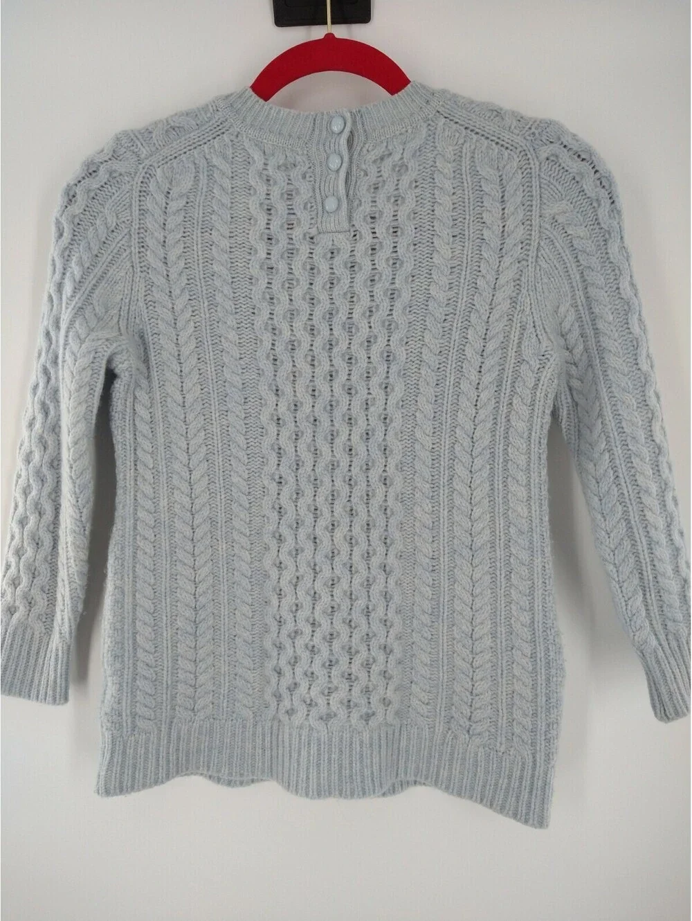 J Crew Chunky Knit Sweater Baby Blue XXS 041